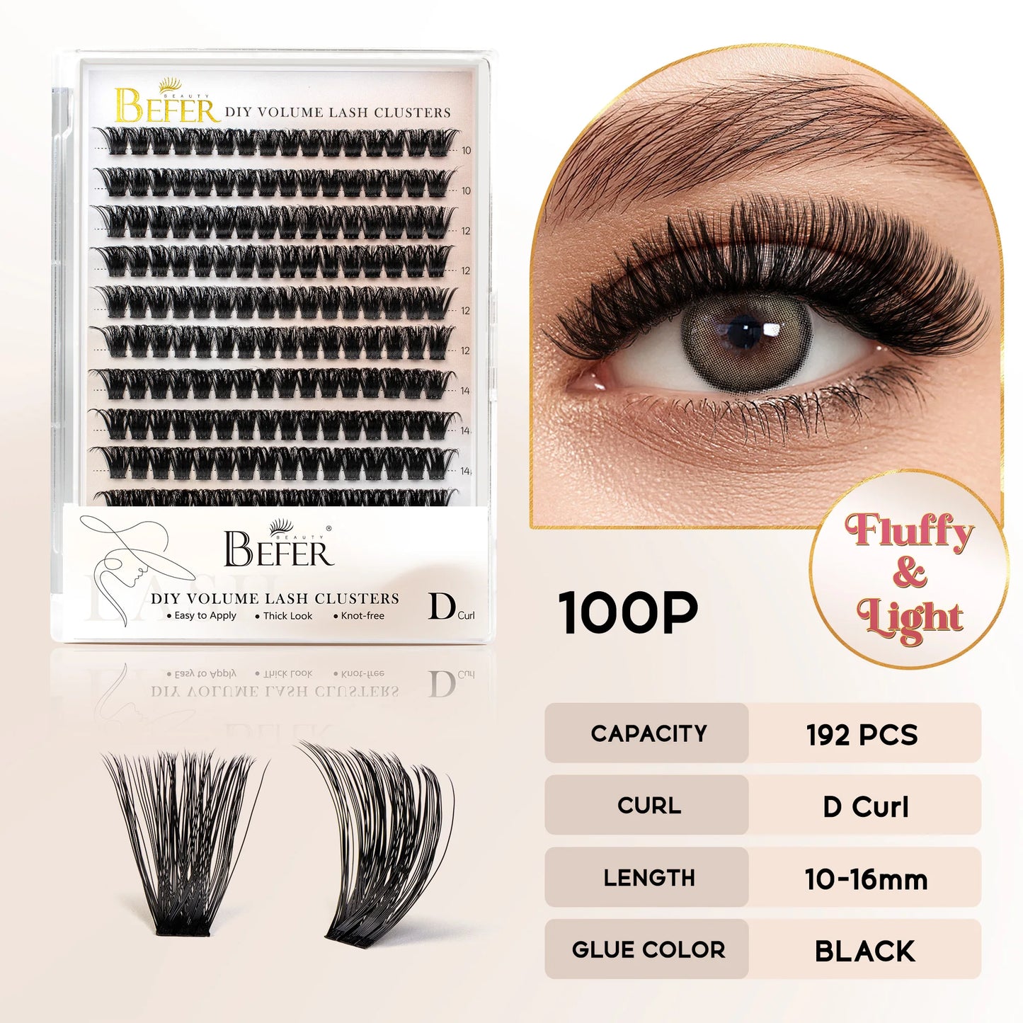 Volume Individual Natural False Eyelashes Clusters