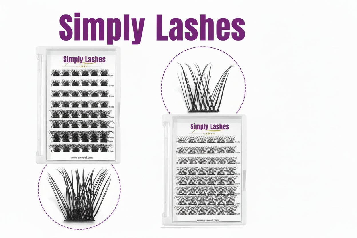 72pcs Lash Clusters Kit Bond and Seal Eyelash Glue Long Lasting Premade Fan Eyelash Extensions Glue Remover DIY Lashes