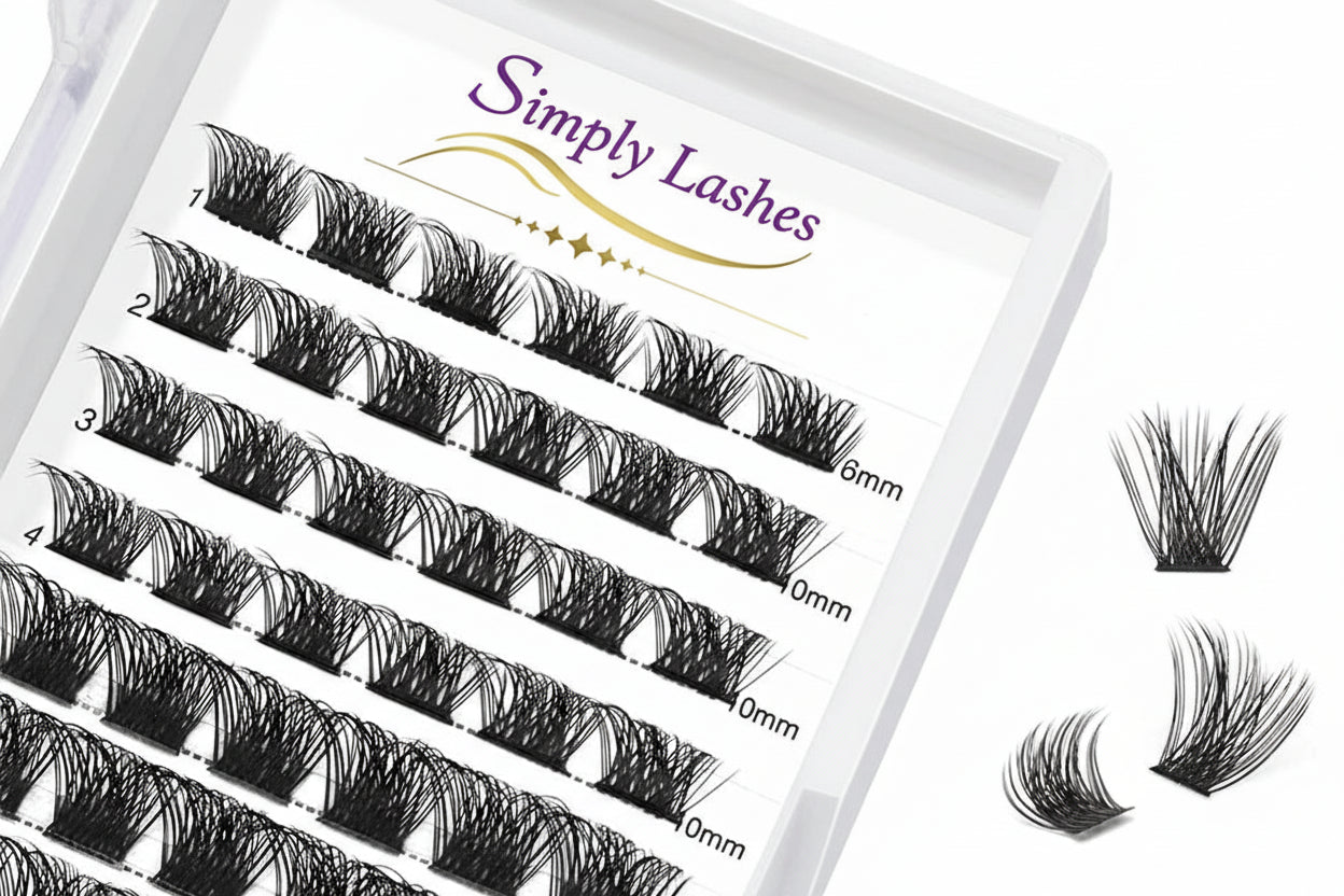 72pcs Lash Clusters Kit Bond and Seal Eyelash Glue Long Lasting Premade Fan Eyelash Extensions Glue Remover DIY Lashes